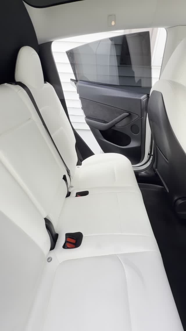 After detailing, spotless back seat